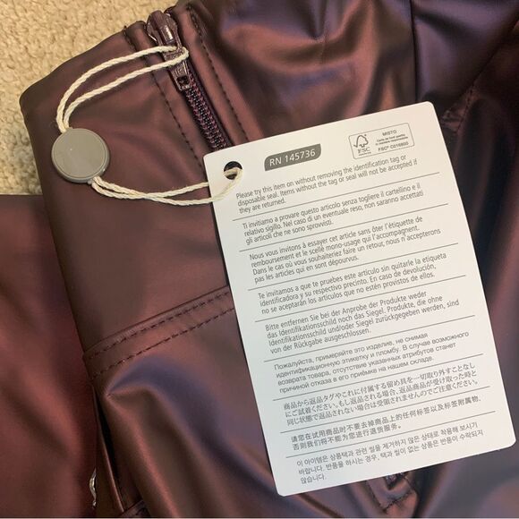 FREDDY WR.UP metallic deep purple high waisted Faux leather leggings Sz L NWT - Picture 7 of 12